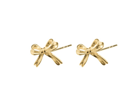 Bow Stud Earring - Gold