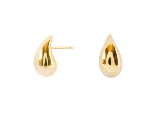 Isabella Drop Stud Earrings - Gold